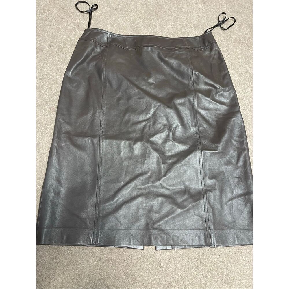 Real leather skirt